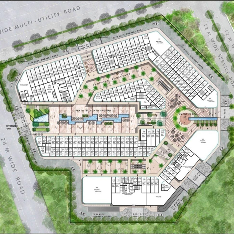 Elan Miracle Sector 84 main Dwarka Expressway Gurgaon- Ground Floor Layout