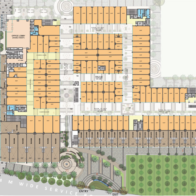 M3M Corner Walk Sector 74 Gurgaon- Ground Floor Layout