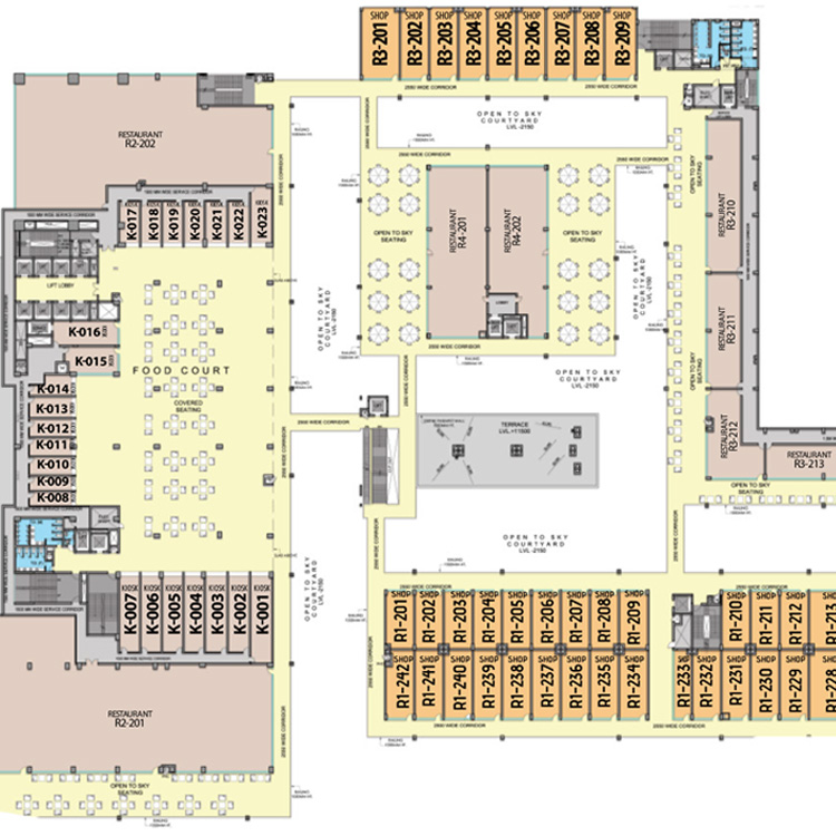 M3M Corner Walk Sector 74 Gurgaon- Second Floor Layout