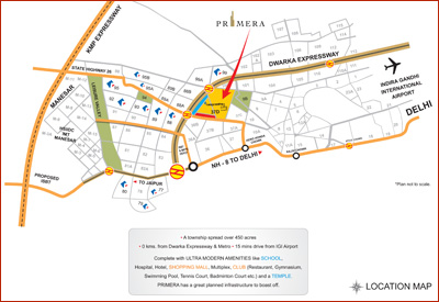 Location Map Ramprastha Primera Sector 37D Gurgaon