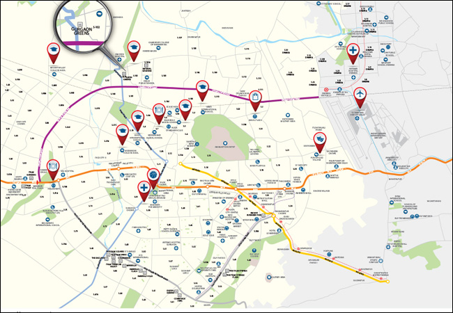 Emaar Gurgaon Greens sector 102 Gurgaon- Location Map